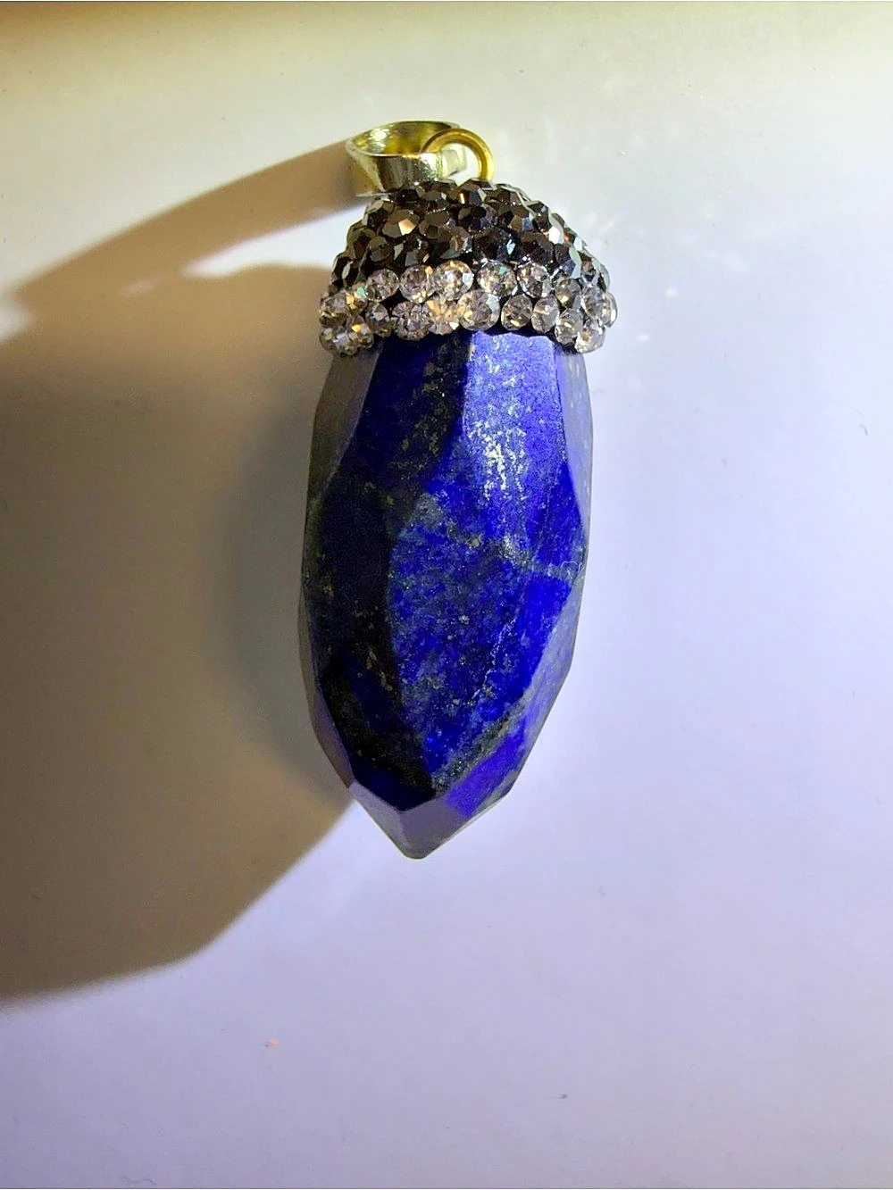 Natural Blue Faceted lapis Pendant